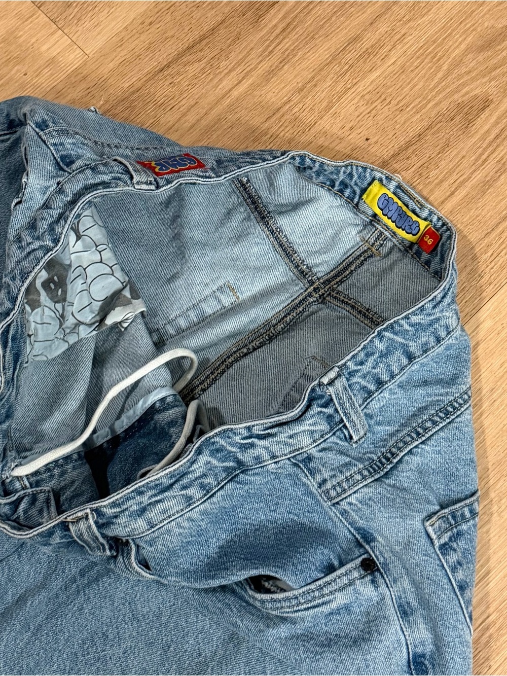 Empyre Loose Fit Relaxed Denim Light Wash Skater Jeans Men’s size 36 Y2K - Picture 5 of 8